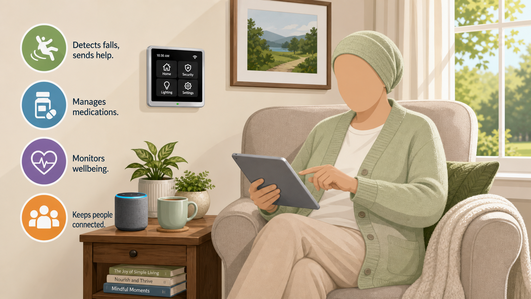 Illustration for AI and Technology for Aging in Place: The promise — and the caveats
