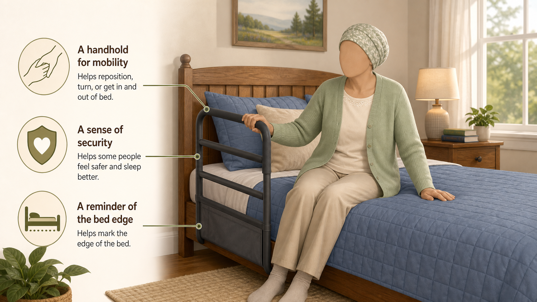Illustration for Bed Rail Safety and Entrapment: What Caregivers Must Know: When bed rails can help