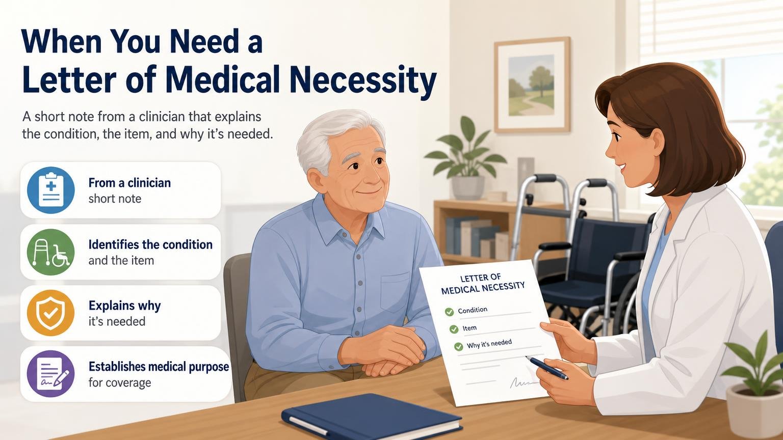 Illustration for Is a Walker or Wheelchair FSA/HSA Eligible?: When you need a letter of medical necessity