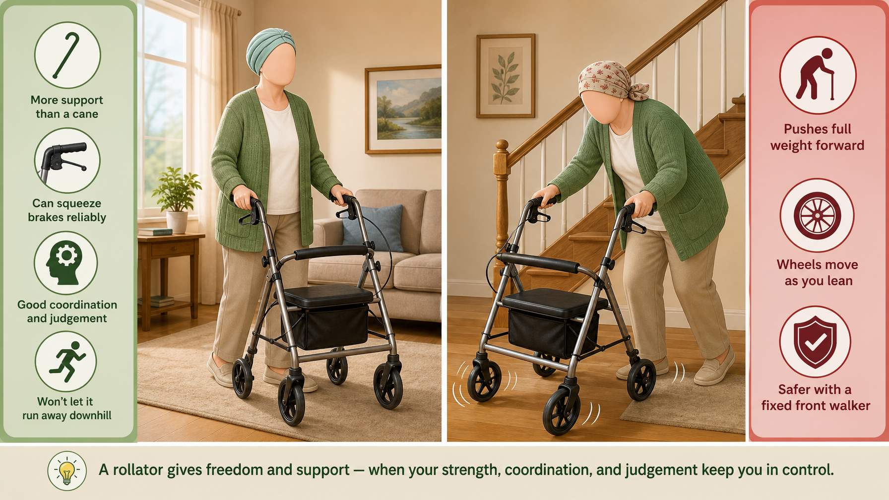 Illustration for How to Choose a Rollator: A Complete Buying Guide: First, is a rollator the right aid?