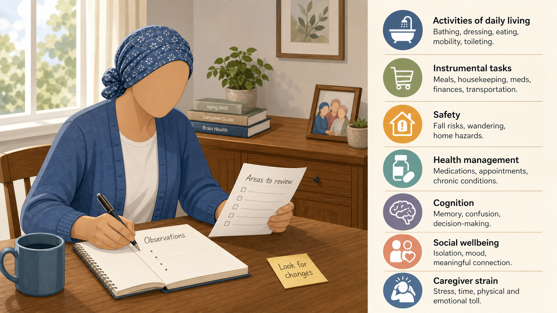 Illustration for How to Tell If a Parent Needs Assisted Living: Assessing care needs honestly