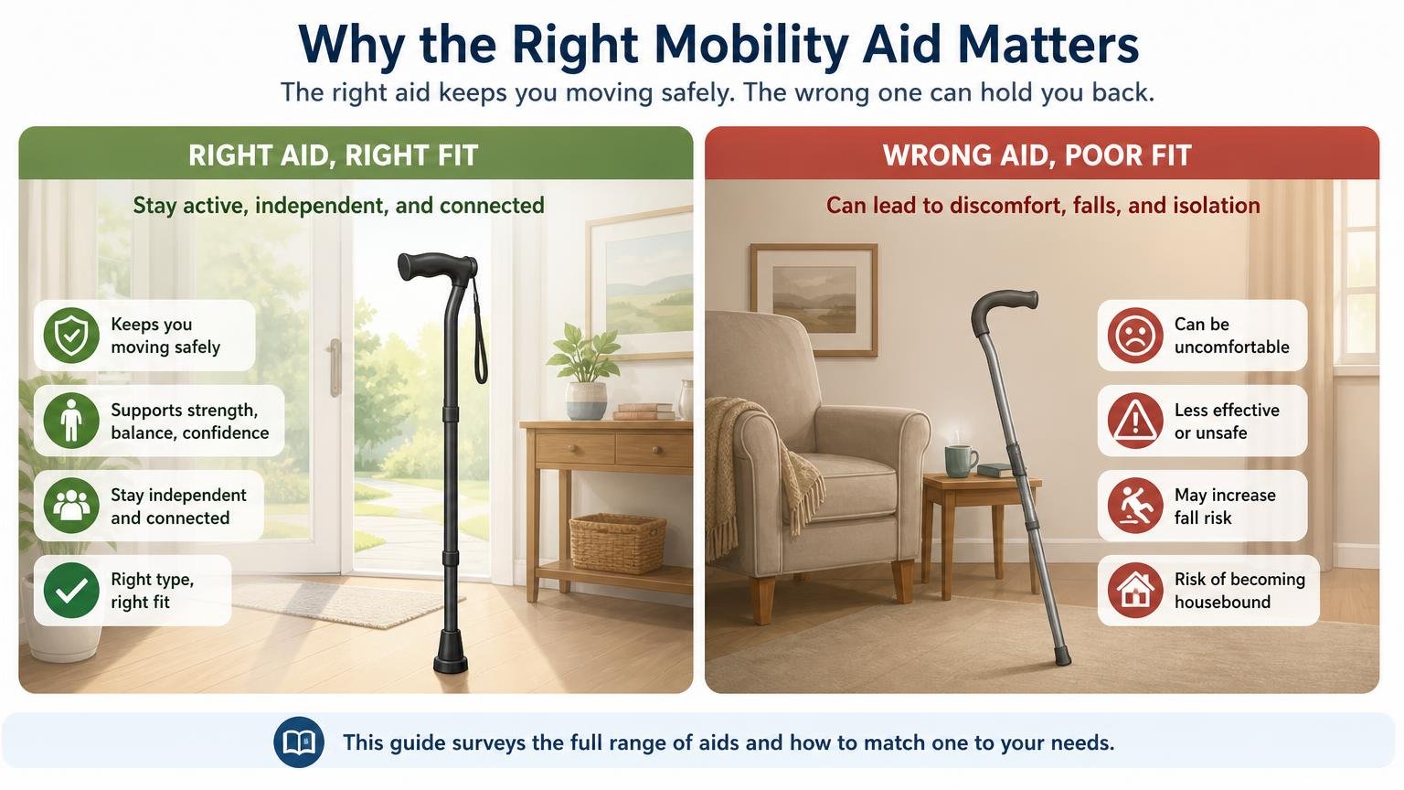 Illustration for Mobility Aids for Seniors: A Complete Guide: Why the right mobility aid matters
