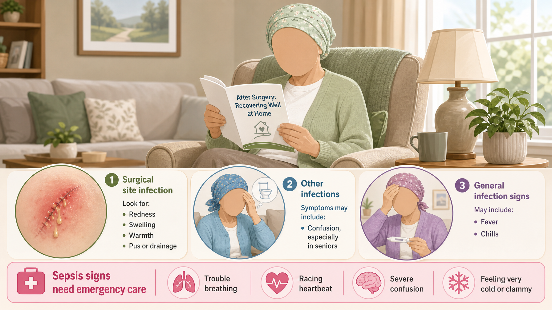 Illustration for Post-Surgery Complications in the Elderly: What to Watch For: Infection