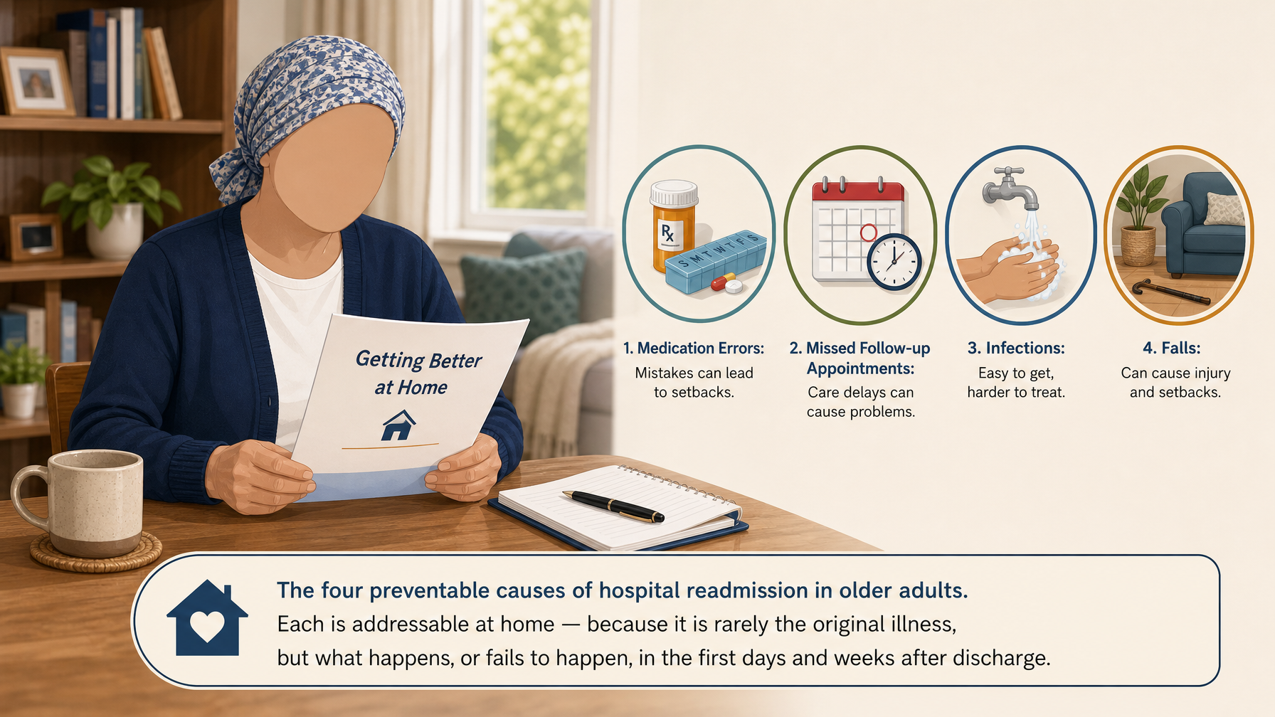 Illustration for How to Prevent Hospital Readmission for an Elderly Parent: Why readmissions happen — and why they are preventable