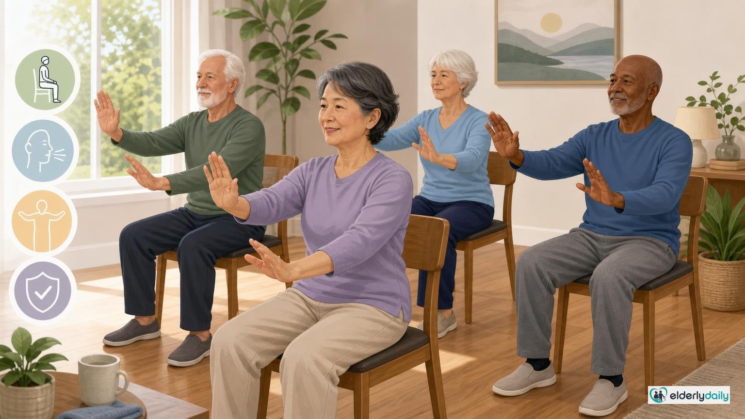 Free Printable Chair Tai Chi for Seniors (PDF Chart)