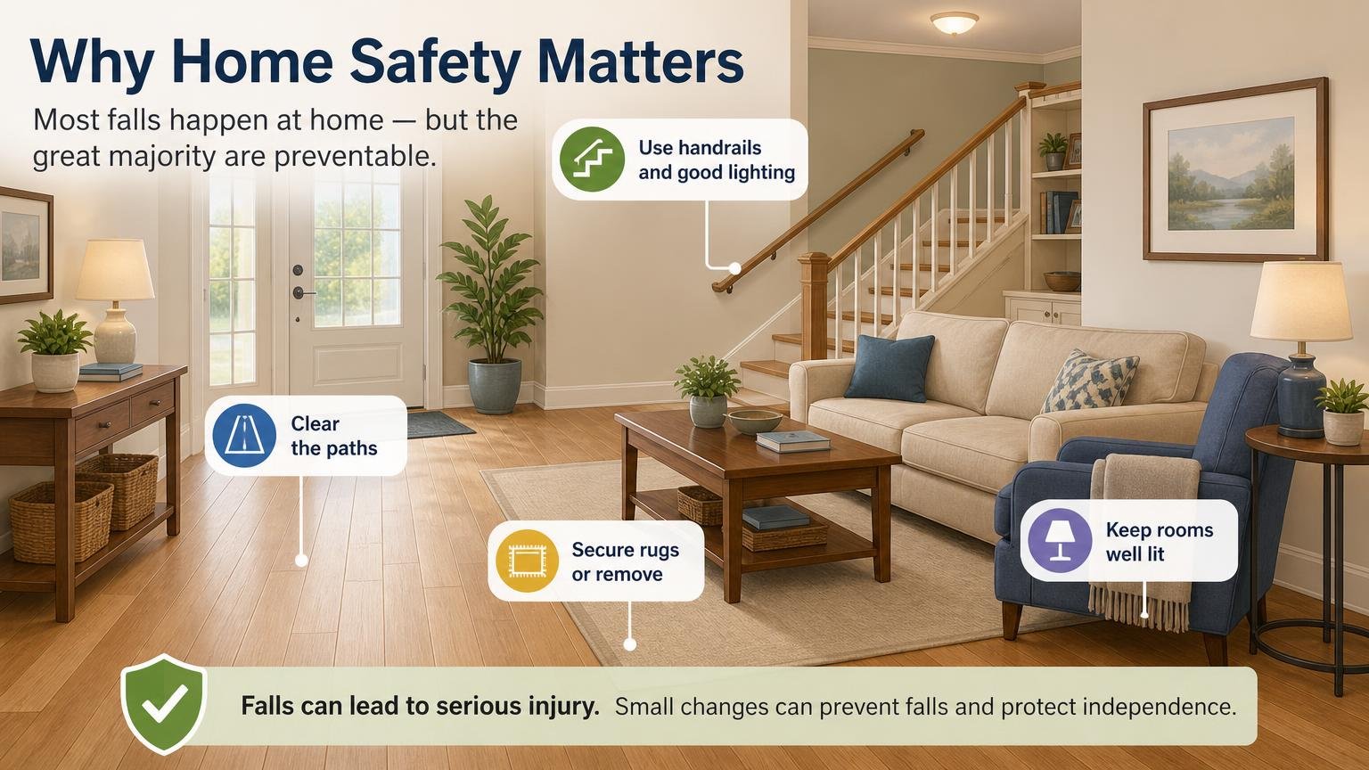 Illustration for Senior Home Safety: A Complete Caregiver Guide: Why home safety matters so much