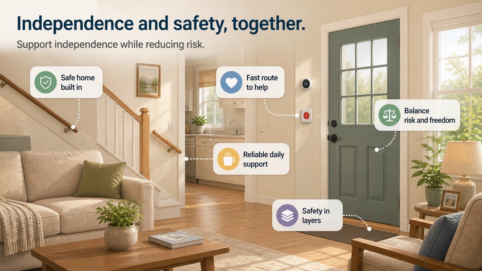 Illustration for Seniors Living Alone: A Safety Guide for Families: Independence and safety, together