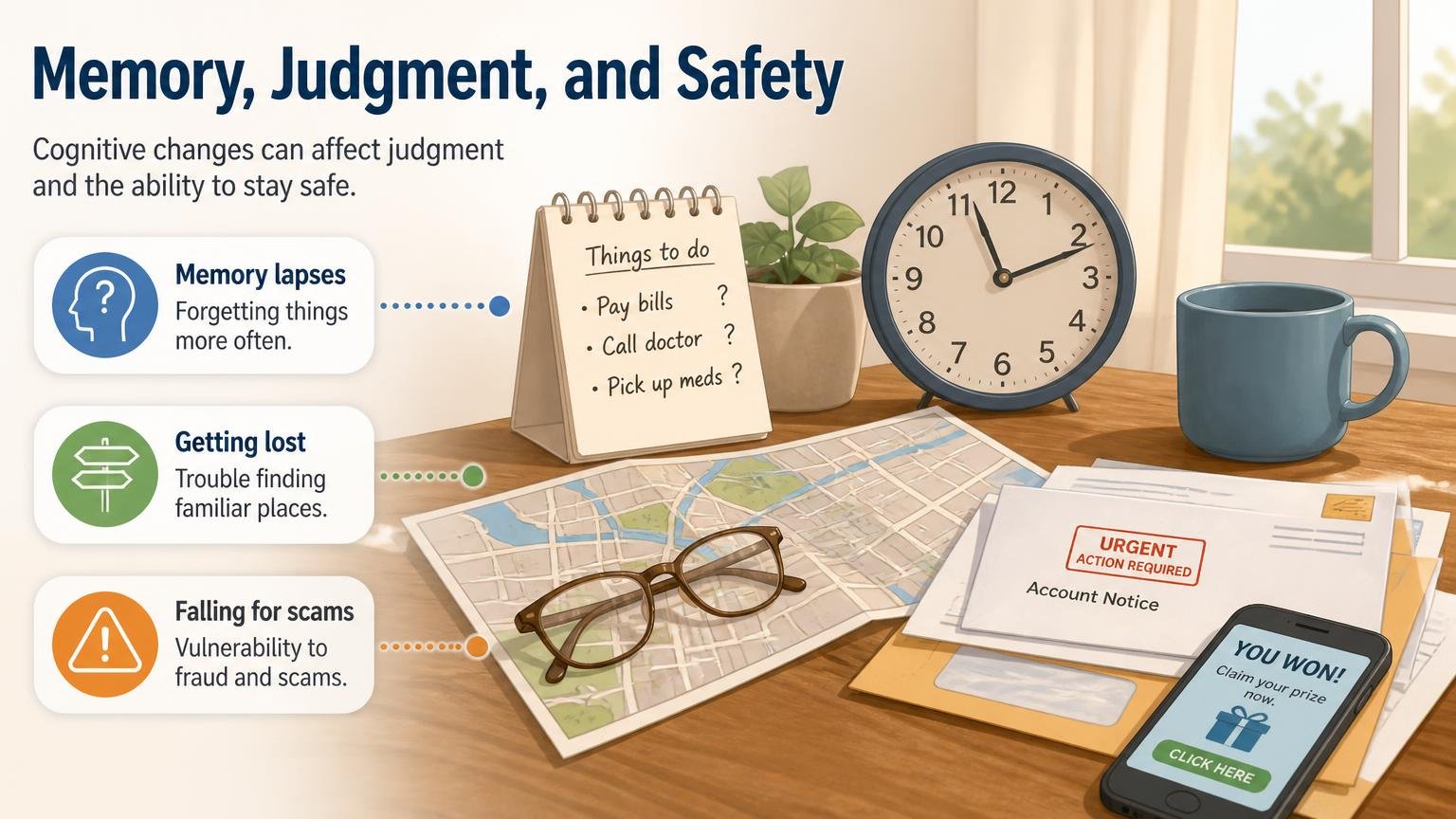 Illustration for Signs an Elderly Parent Should Not Live Alone: Memory, judgment, and safety