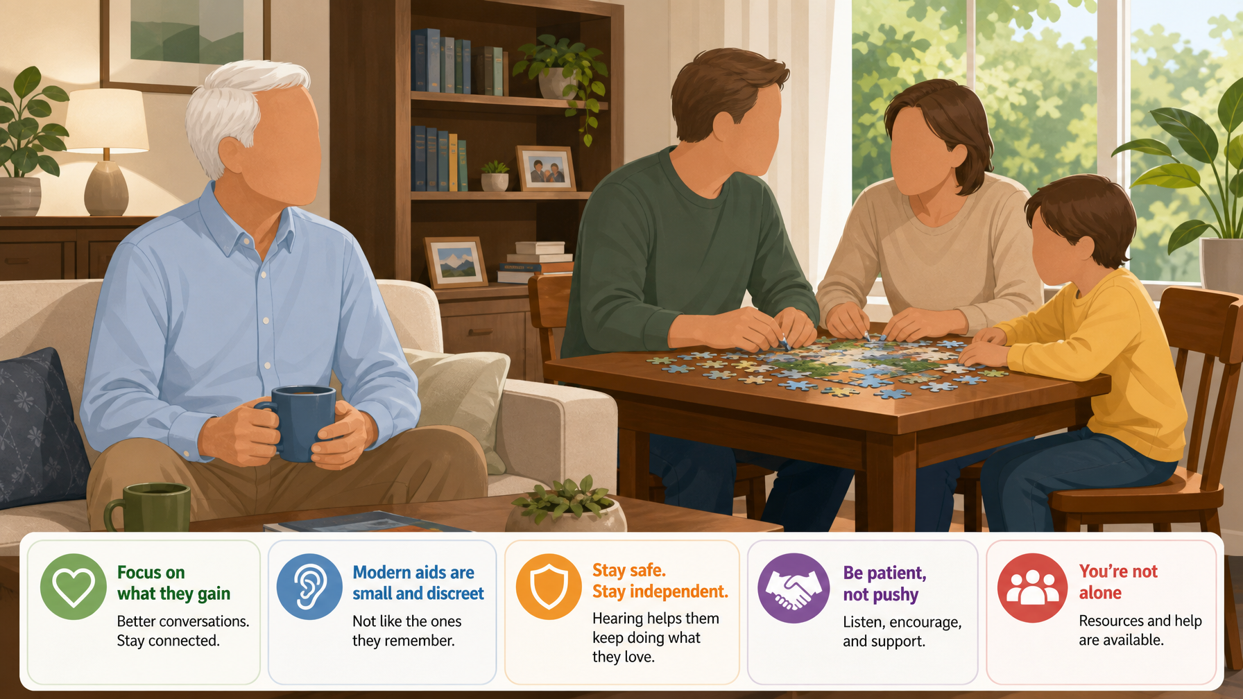 Illustration for Signs Hearing Loss Is Getting Worse in Seniors: When they resist getting help