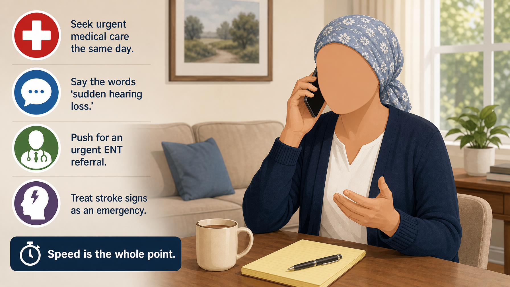 Illustration for Sudden Hearing Loss in Seniors: A Medical Emergency: What to do right now