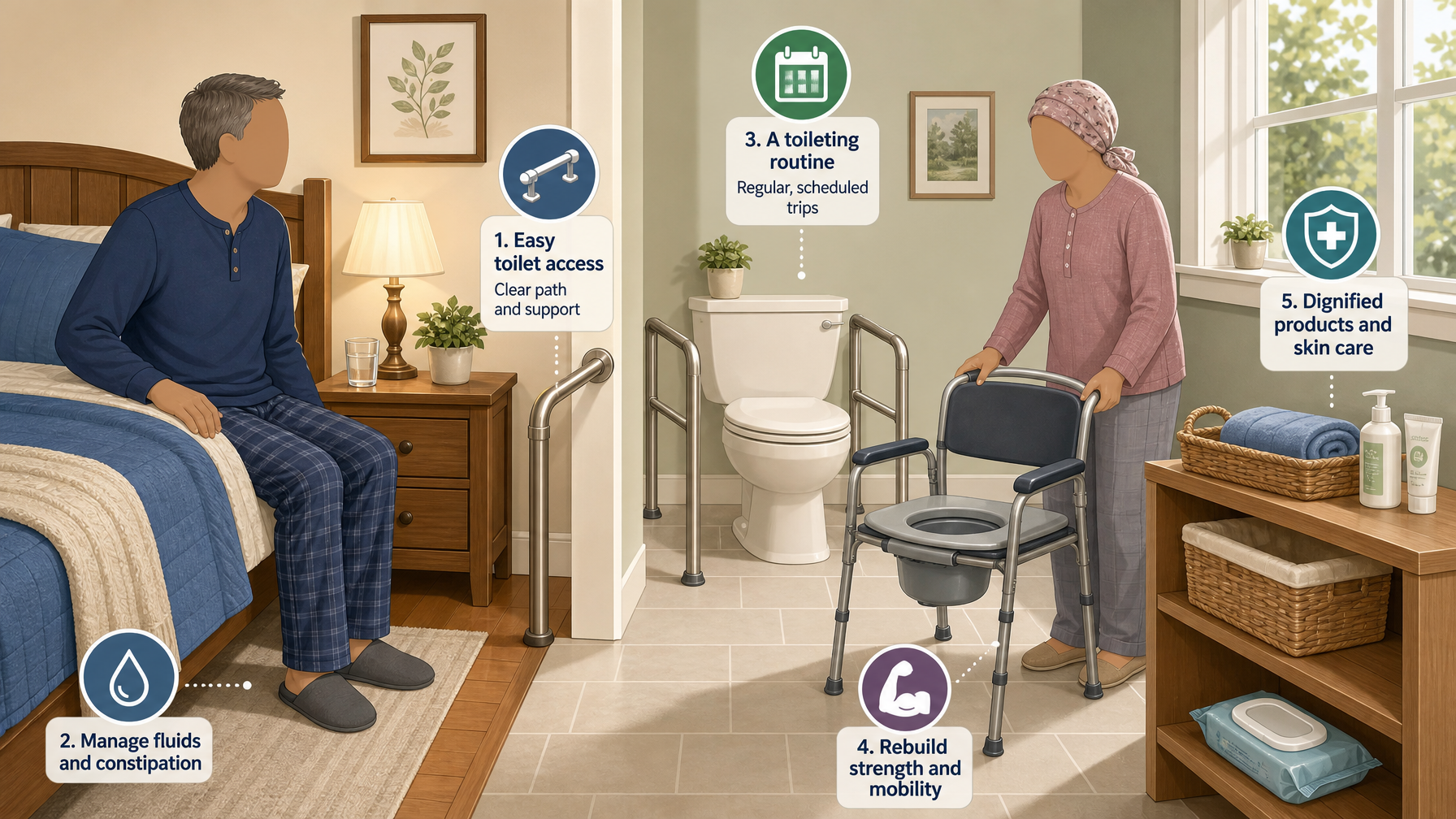 Illustration for Temporary Incontinence After Hospitalization: Managing it during recovery