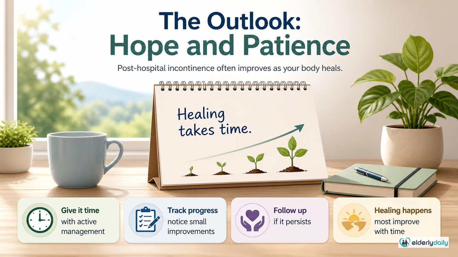 Illustration for Temporary Incontinence After Hospitalization: The outlook: hope and patience