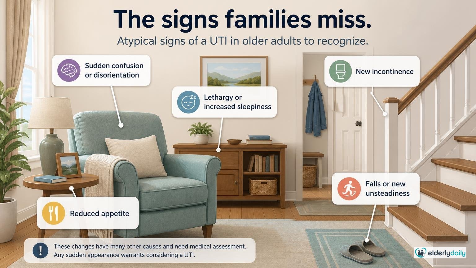 Illustration for UTI Signs in Seniors: The Symptoms Families Miss: The signs families miss