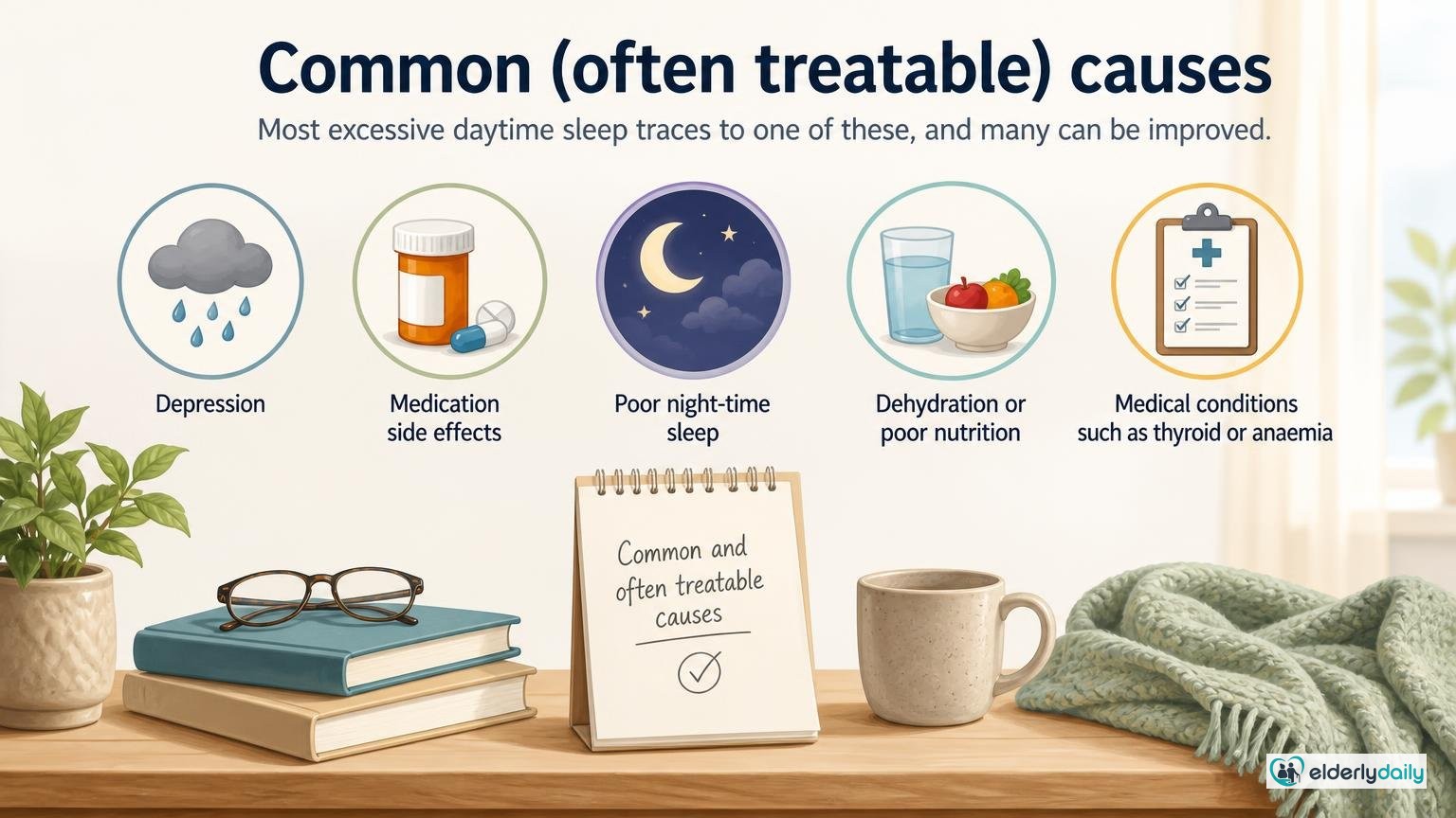 Illustration for Why Is My Elderly Parent Sleeping All Day?: Common (often treatable) causes