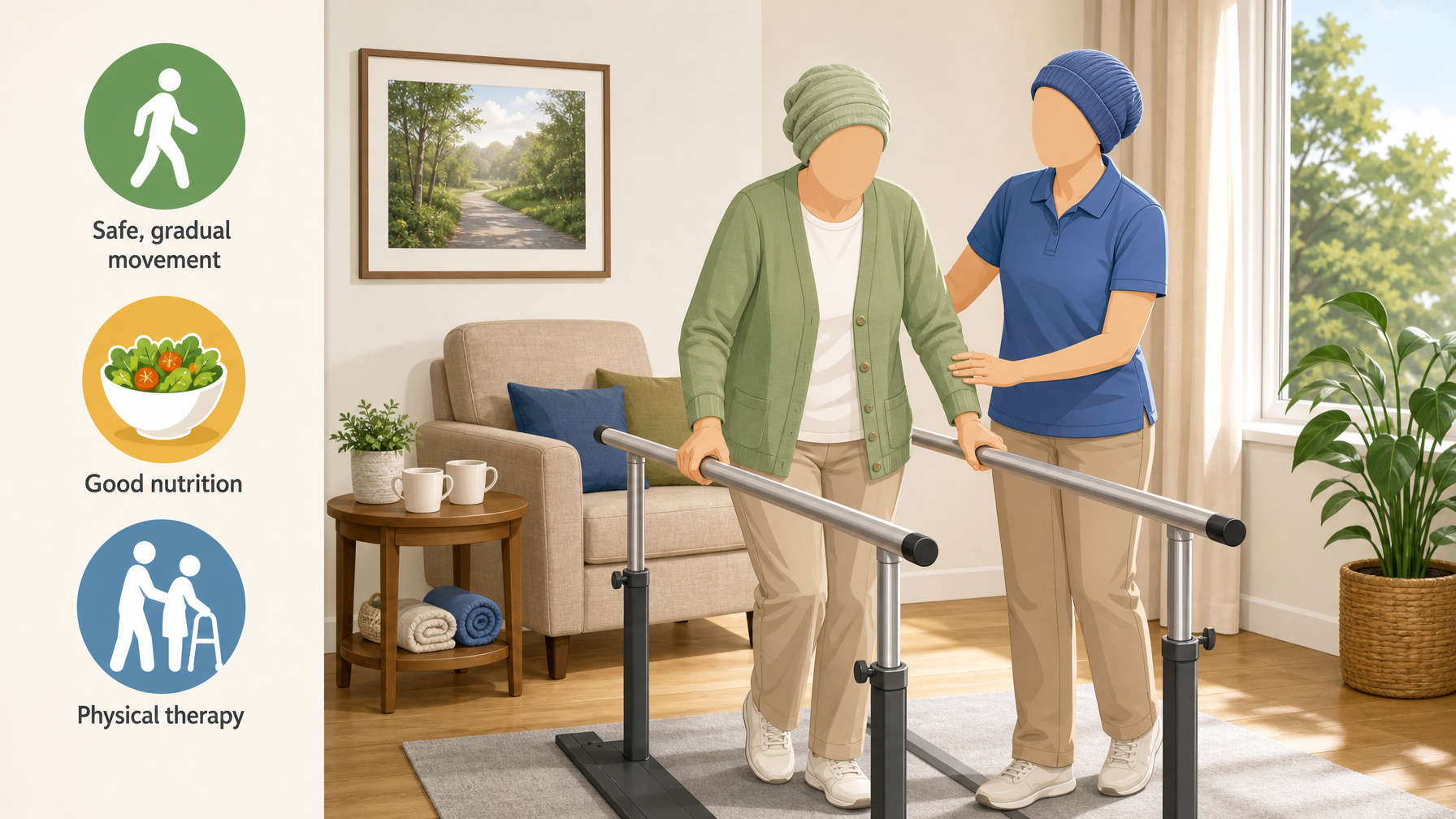 Illustration for Why Seniors Become Weak After a Hospital Stay: The good news: it is usually reversible