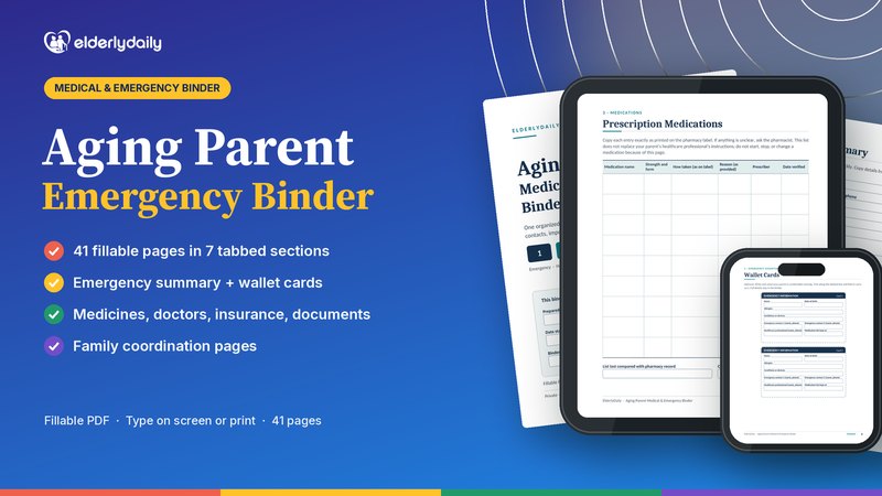 Aging Parent Medical & Emergency Binder