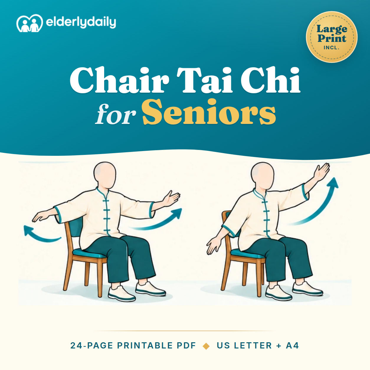 Chair Tai Chi for Seniors — illustrated edition cover