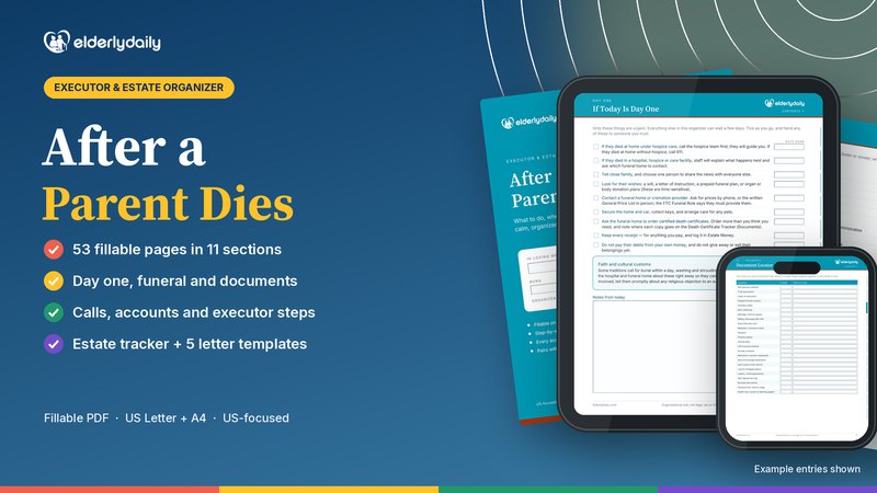 After a Parent Dies: Executor and Estate Organizer