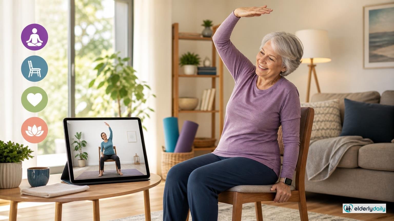 Best chair yoga apps for seniors — gentle seated routines to follow at home