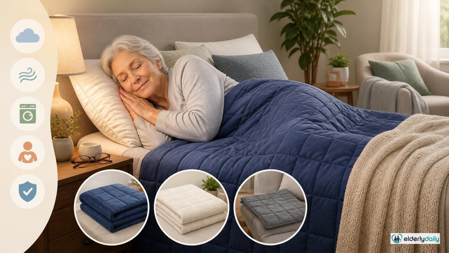 Illustrated review cover — Best Cozy Weighted Blankets
