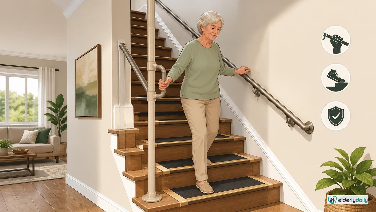 Illustrated review cover — Best Stair Assist Devices