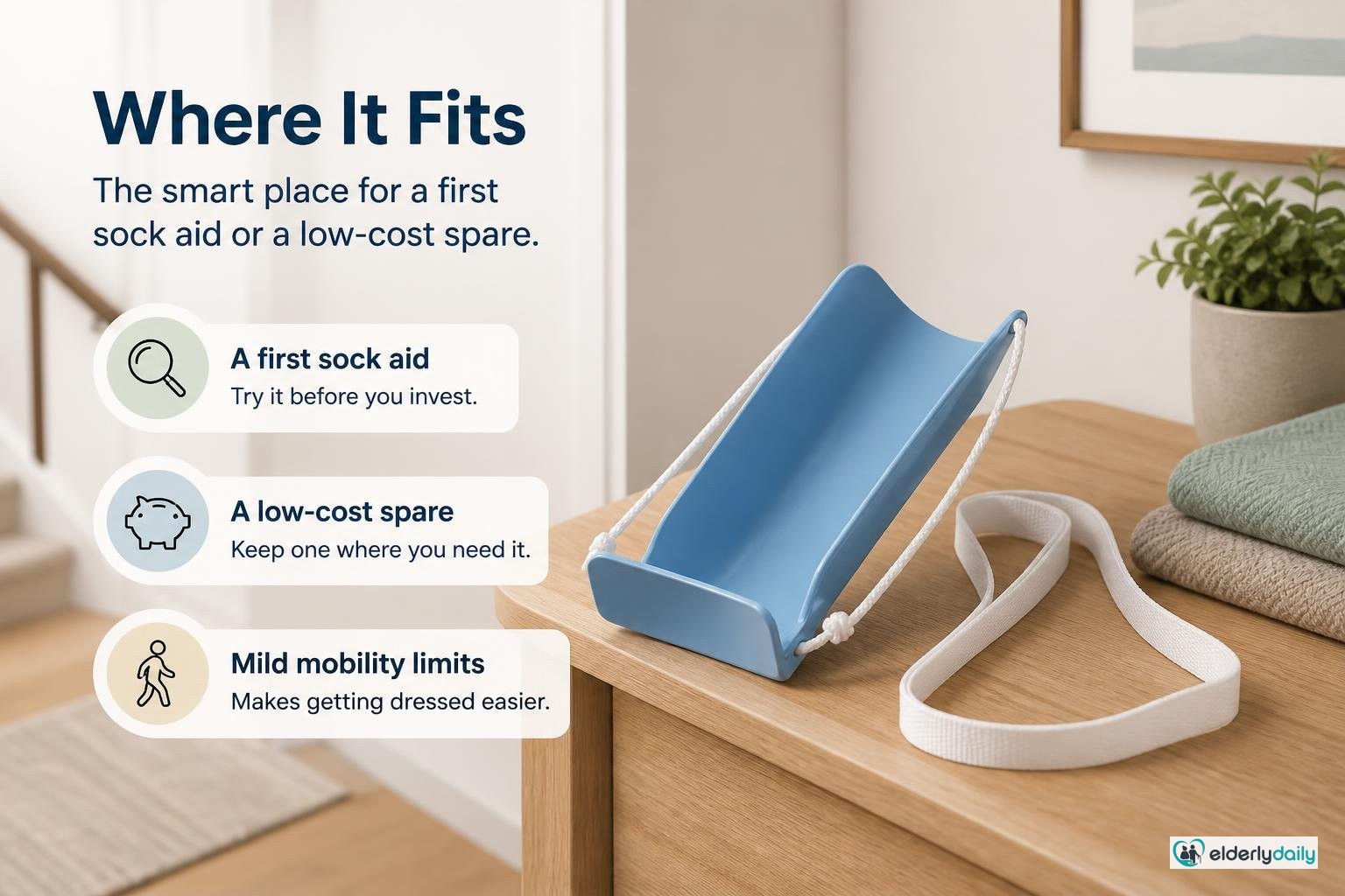 Illustration for DMI Deluxe Sock Aid Review: Best Budget Sock Aid for Seniors (2026): Where it fits: a first aid or a low-cost spare