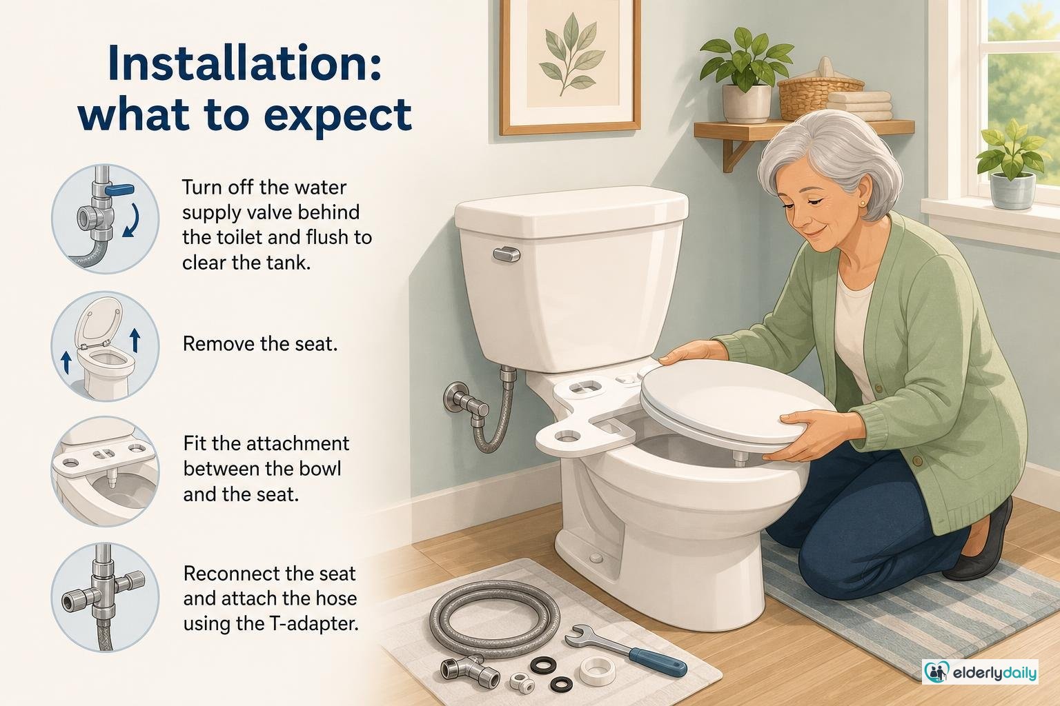 Illustration for Luxe Bidet Neo 120 Review (2026): Fit, Installation & Troubleshooting: Installation: what to expect