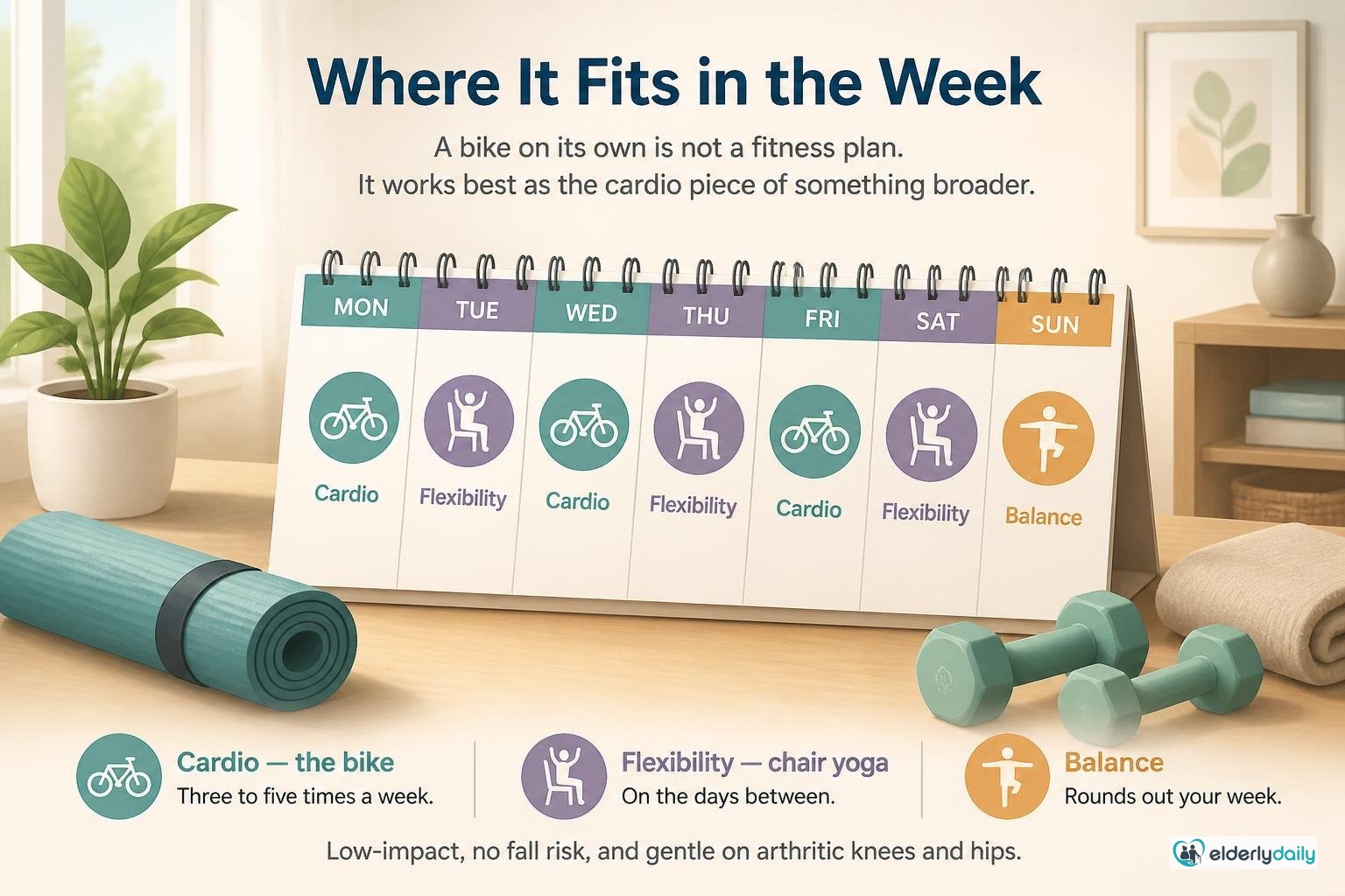 Illustration for Marcy Recumbent Exercise Bike Review: Best Overall for Seniors (2026): Where it fits in the week