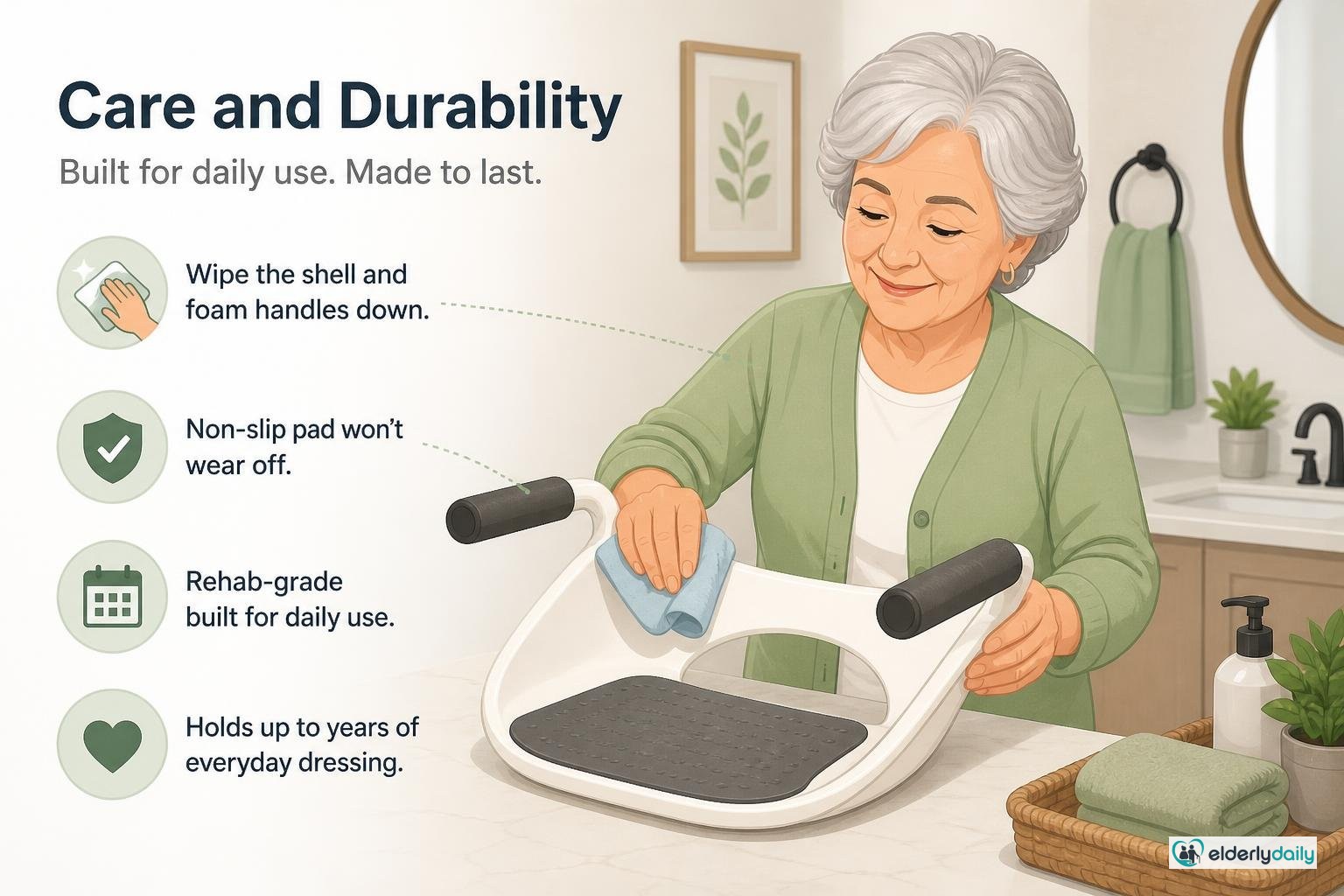 Illustration for Sammons Preston Sock Aid Review: Best Sock Aid for Arthritis & Weak Grip (2026): Care and durability