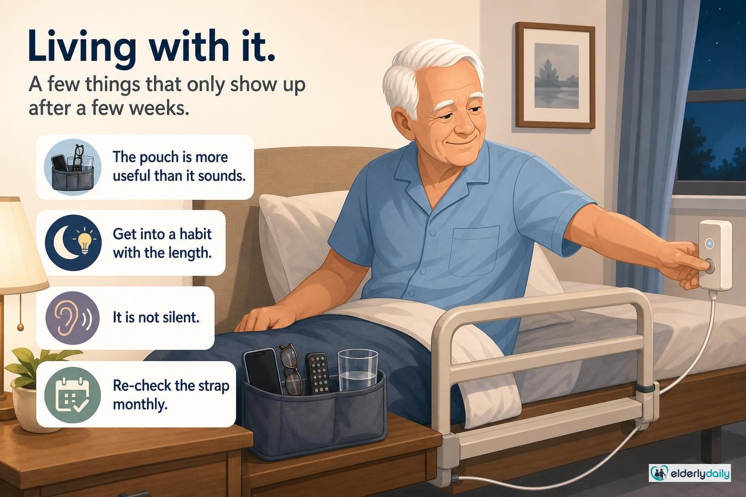 Illustration for Stander EZ Adjust Bed Rail Review: Living with it