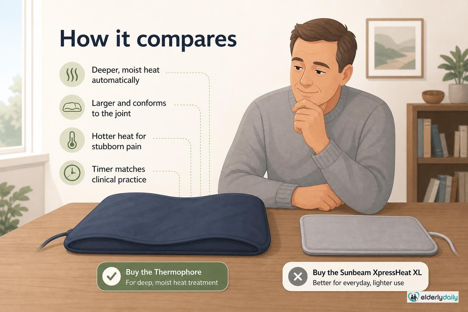 Illustration for Thermophore MaxHEAT Review: Best Moist Heating Pad for Arthritis (2026): How it compares