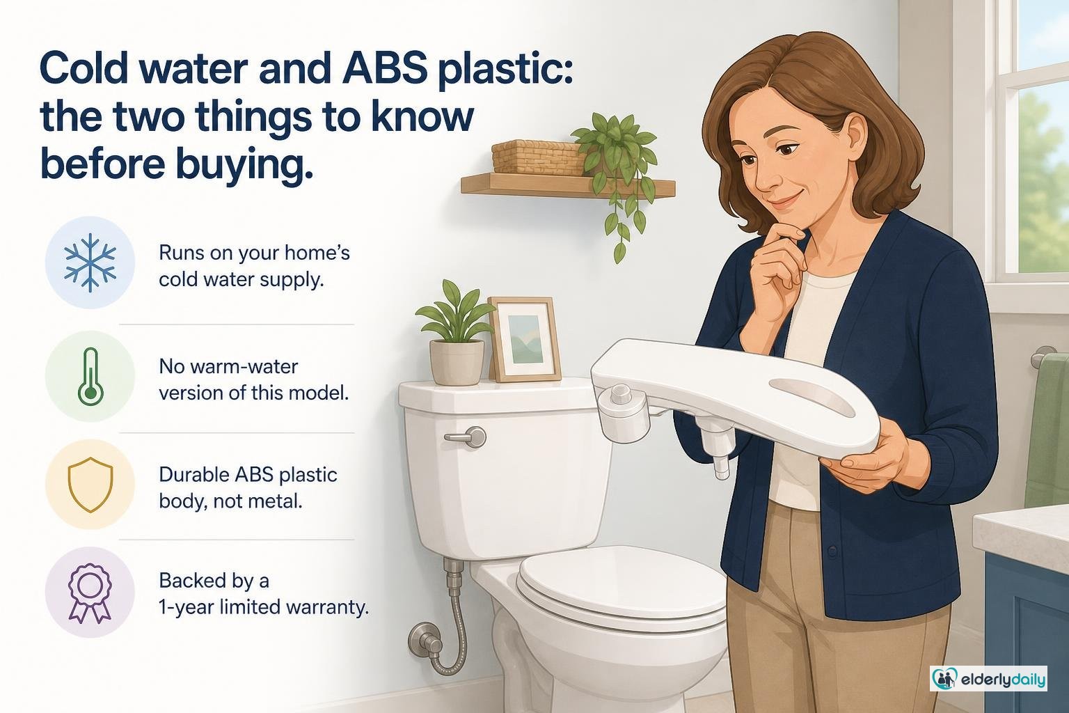 Illustration for TUSHY Classic 3.0 Review (2026): Fit, Controls & Setup: Cold water and ABS plastic: the two things to know before buying