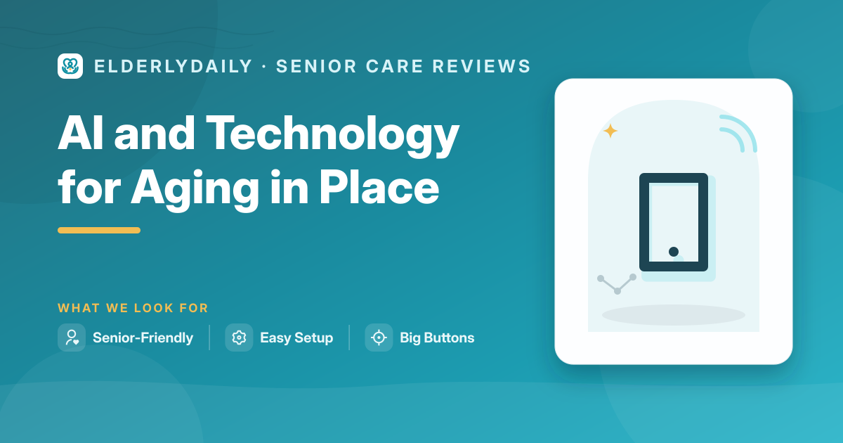 AI and smart technology helping a senior age safely at home