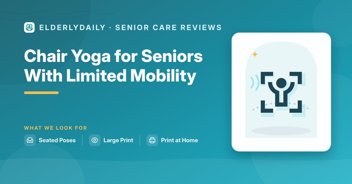 A senior with limited mobility doing gentle chair yoga