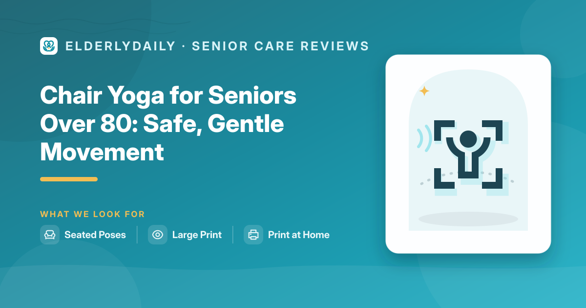 A senior over 80 doing safe, gentle chair yoga
