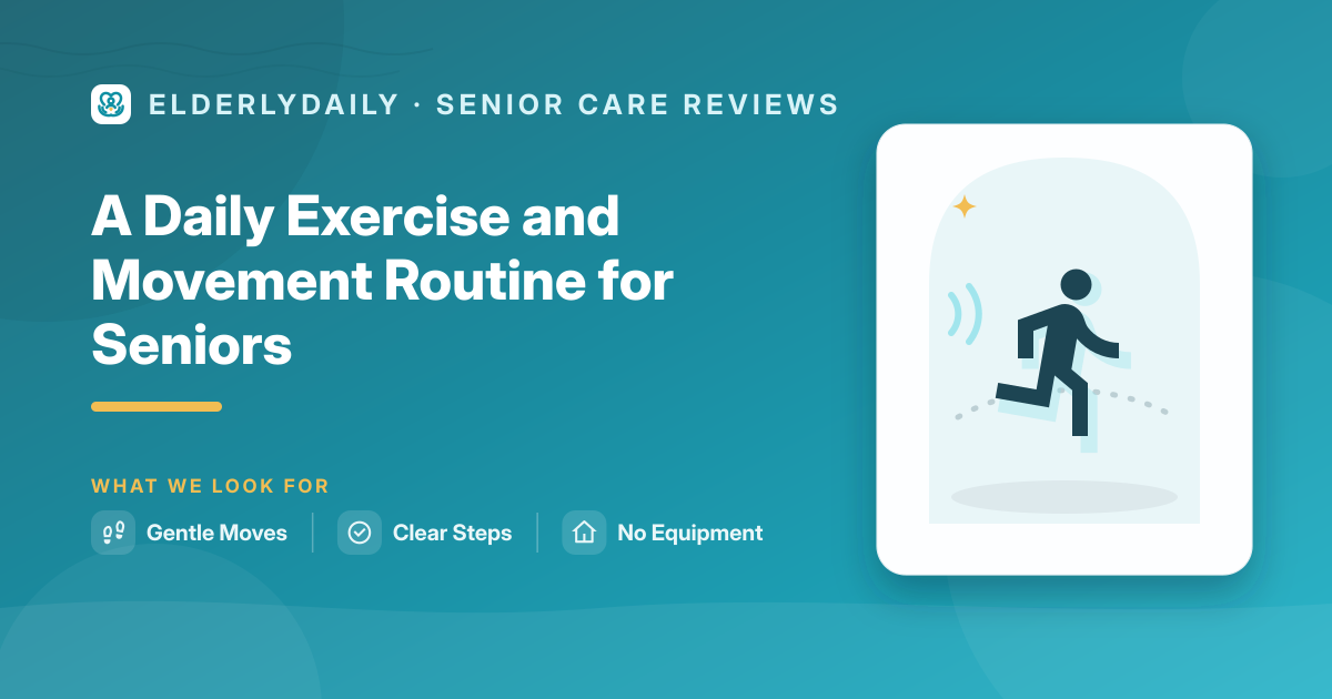 A senior doing gentle daily movement and exercise