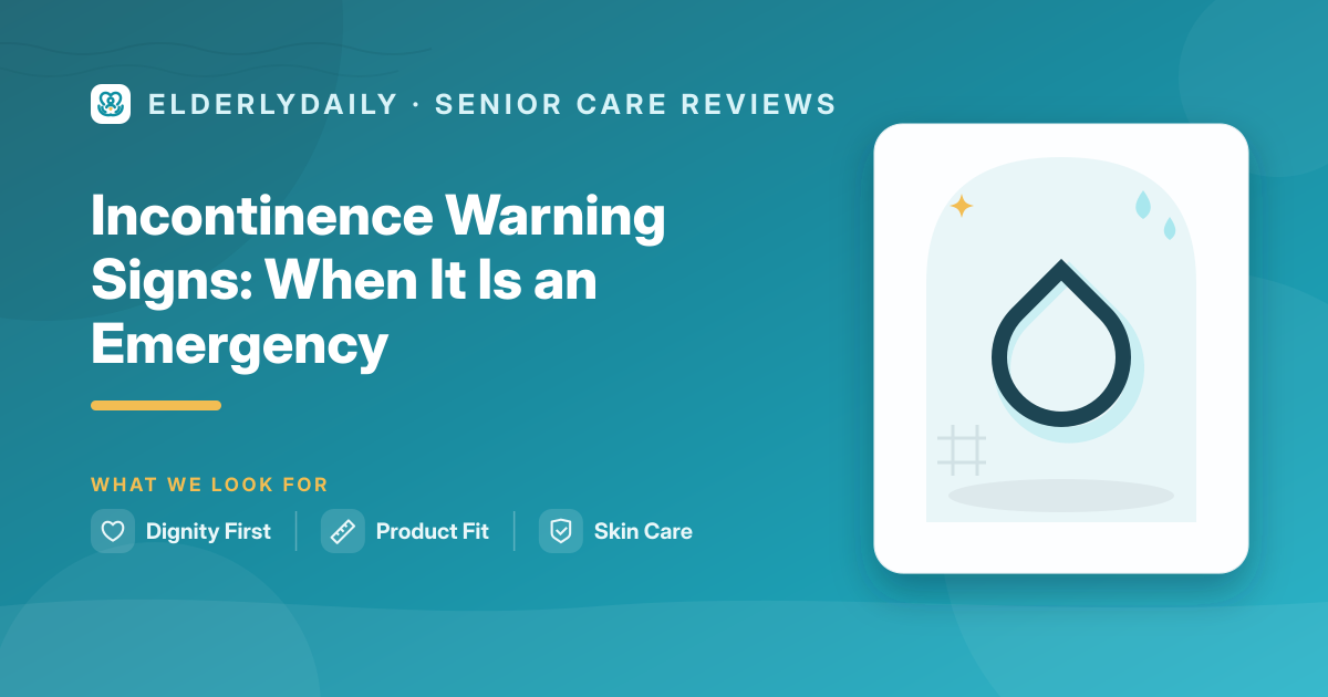Recognizing incontinence warning signs that need urgent care in seniors