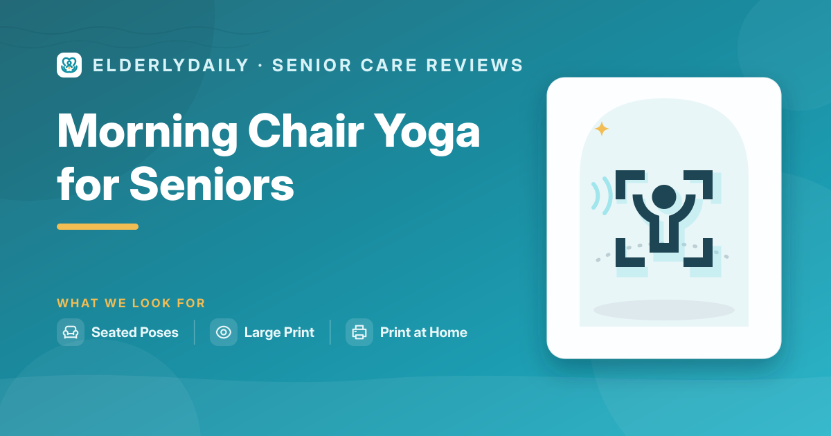 A senior doing gentle morning chair yoga