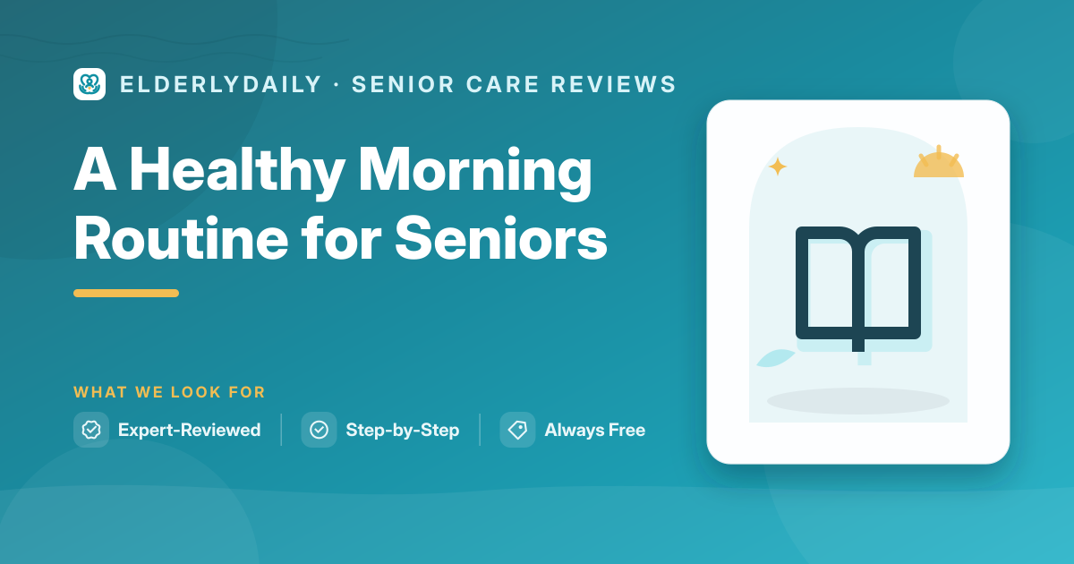A senior enjoying a calm, healthy morning routine
