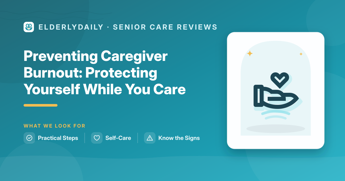 A caregiver taking time to protect their own wellbeing