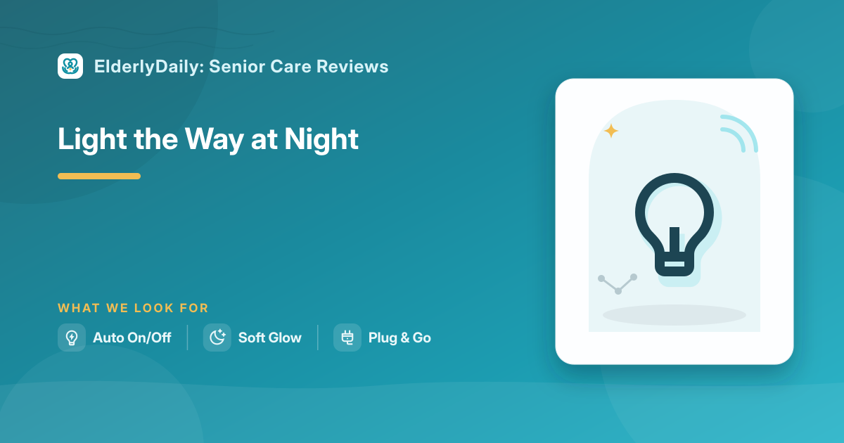 Illustrated review cover — Best Night Lights for Seniors