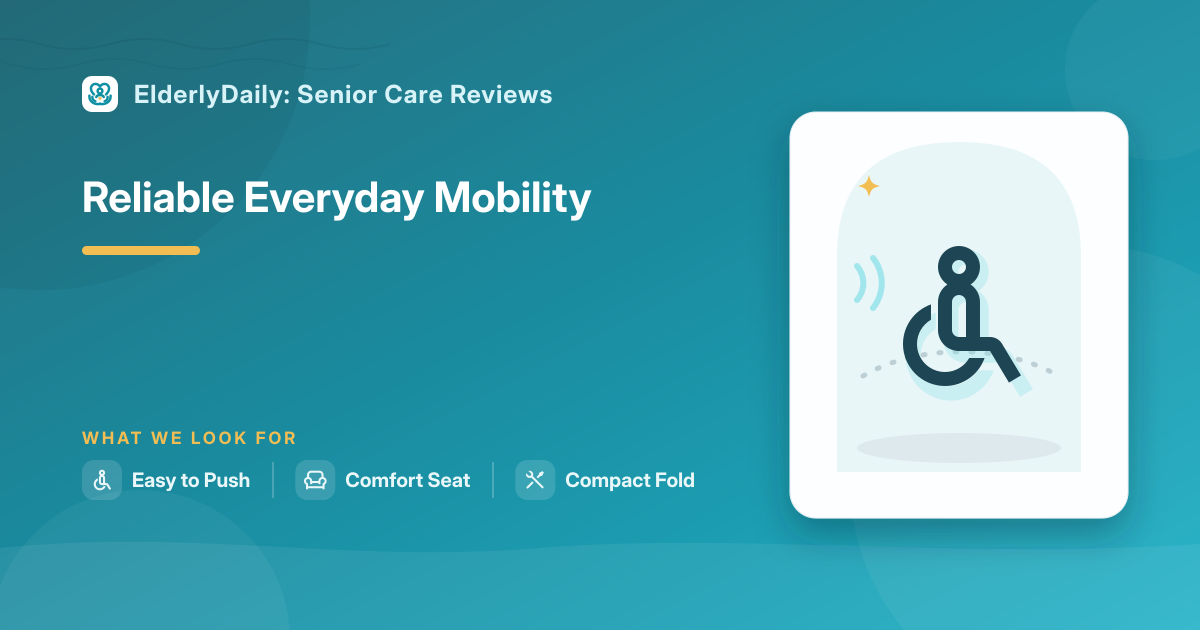 Illustrated review cover — Best Wheelchairs for Elderly