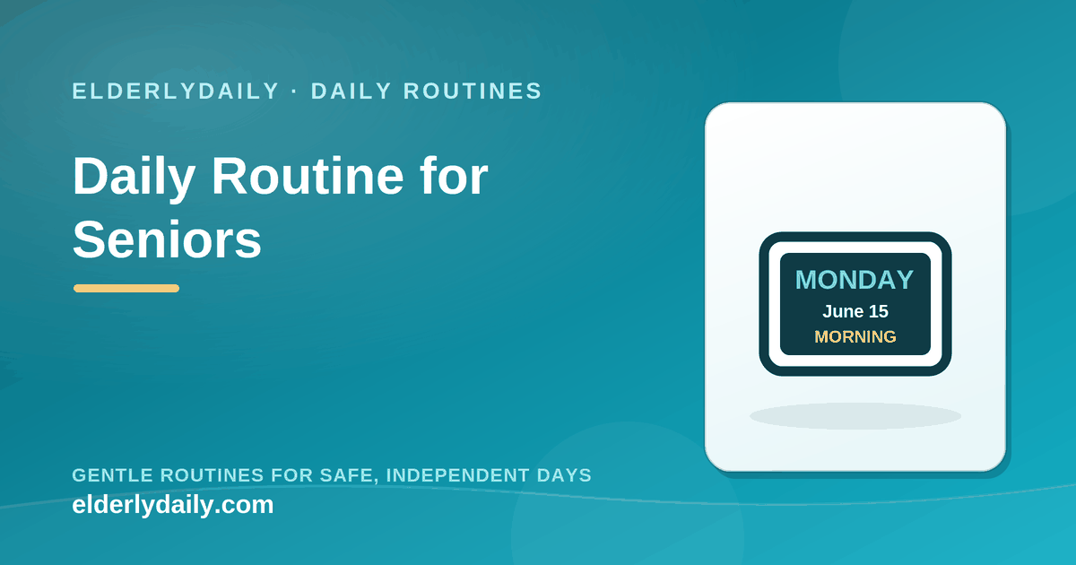 Daily Routine for Seniors: Complete Guide
